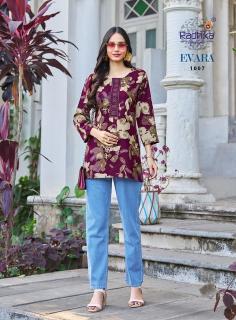 Radhika lifestyle evara vol 1 short top kurtis wholesale online - wholesale export